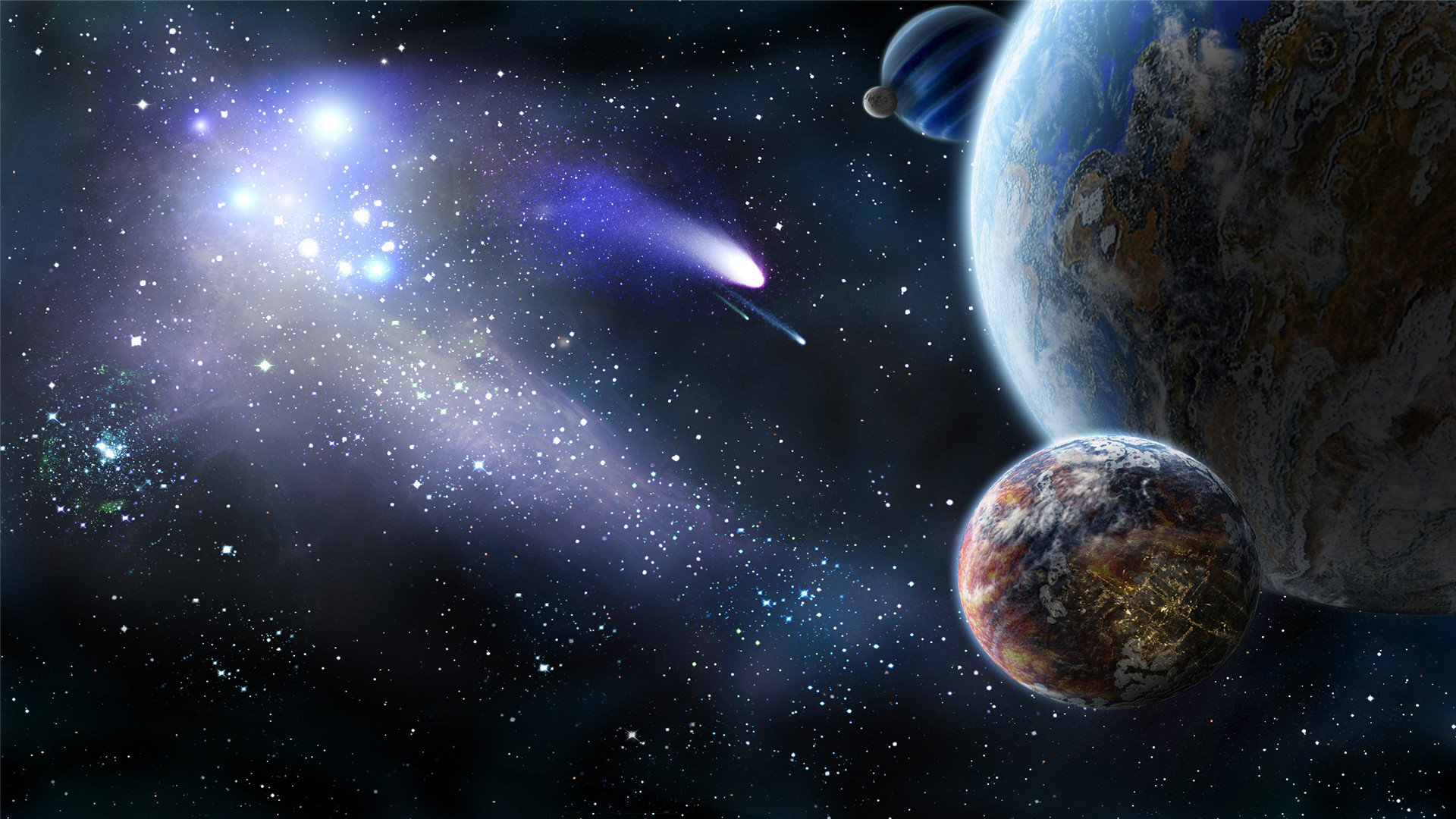 唯美震撼的宇宙星空高清桌面壁紙下載高清大圖預覽1920x1080_風景壁紙下載